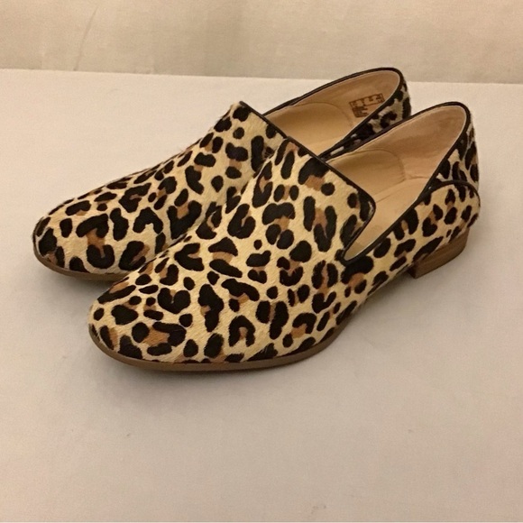 Clark’s 6 Pure Viola Loafers Animal Print Leopard Calf Hair Leather Women’s Shoe - Picture 9 of 10